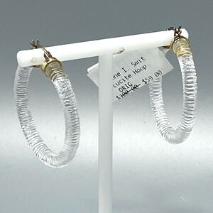 Simone I. Smith Lucite Hoop Earrings In 18K Gold Over Sterling Silver